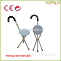 CE Certificate Aluminum Folding Stool Walking Stick